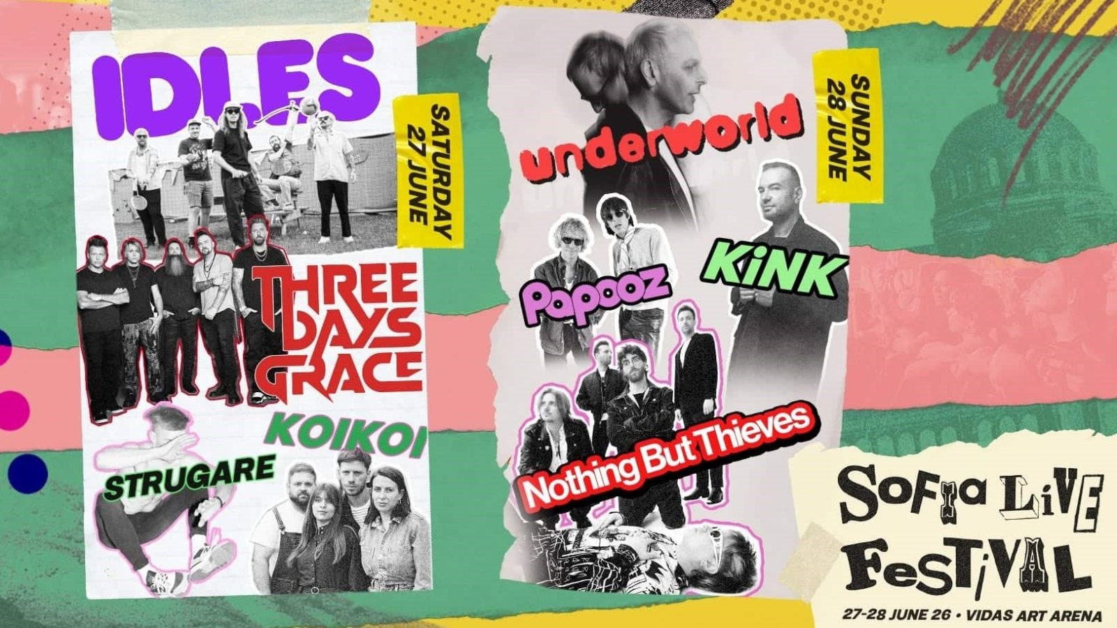Three Days Grace, IDLES и Underworld превземат Sofia Live Fest 2026