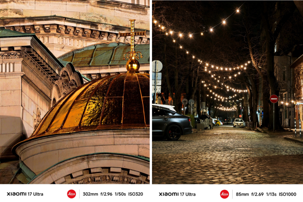 Нощните светлини на София през обектива на Xiaomi 17 Ultra